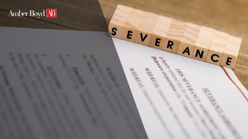 0714 How to Negotiate a Severance Package in Indiana 2026 Guide - Amber Boy - Amber Boy Indiana severance negotiation attorney reviewing settlement agreement with departing employee